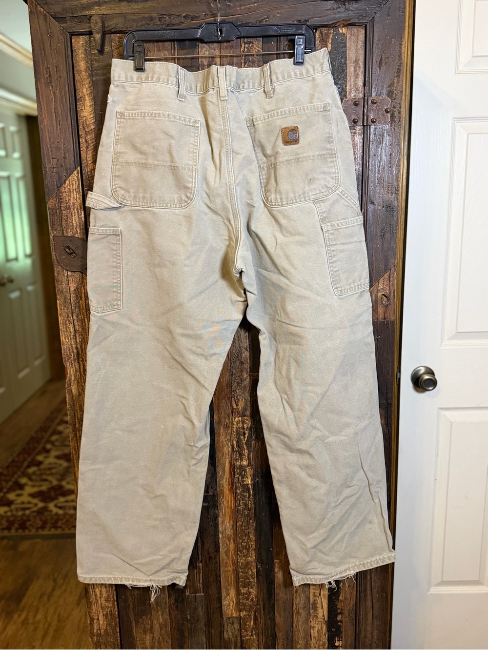 Carhartt 36x32 Duck Canvas Carpenter Pants Distressed Chore Workwear